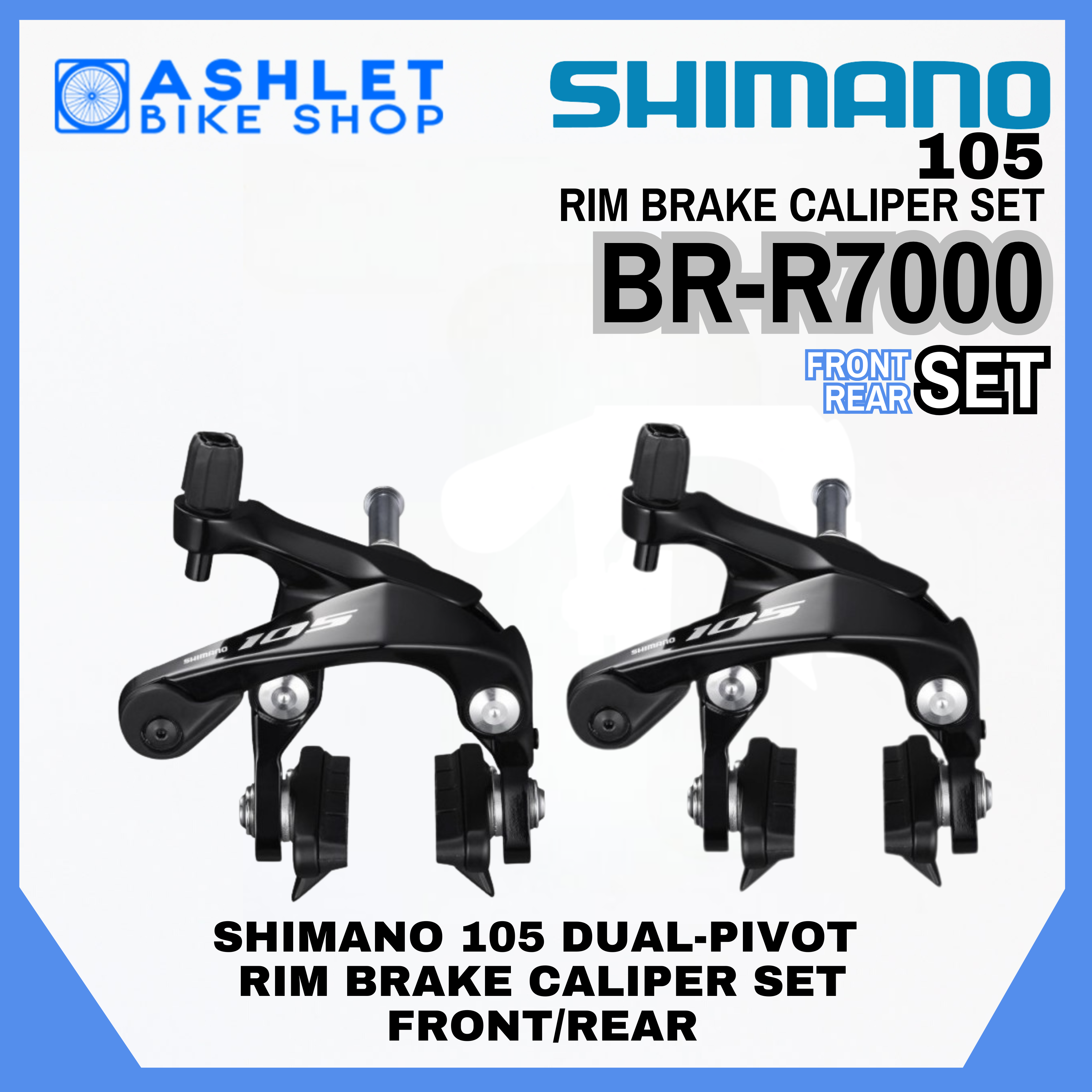 ORIGINAL SHIMANO 105 BR-R7000 Dual-Pivot Rim Brake Caliper Front / Rear ...