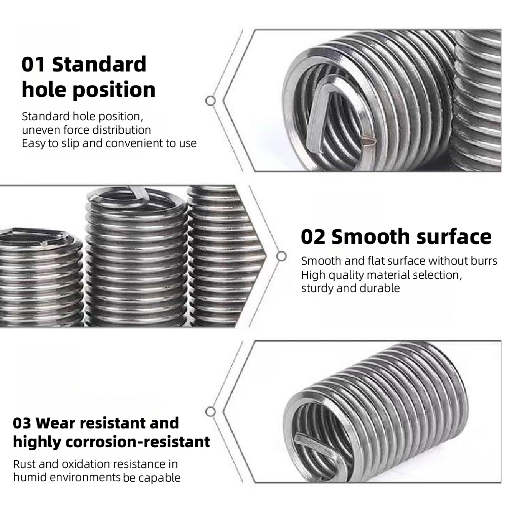 150pcs/304 stainless steel wire thread sleeve M3-M8 series thread ...