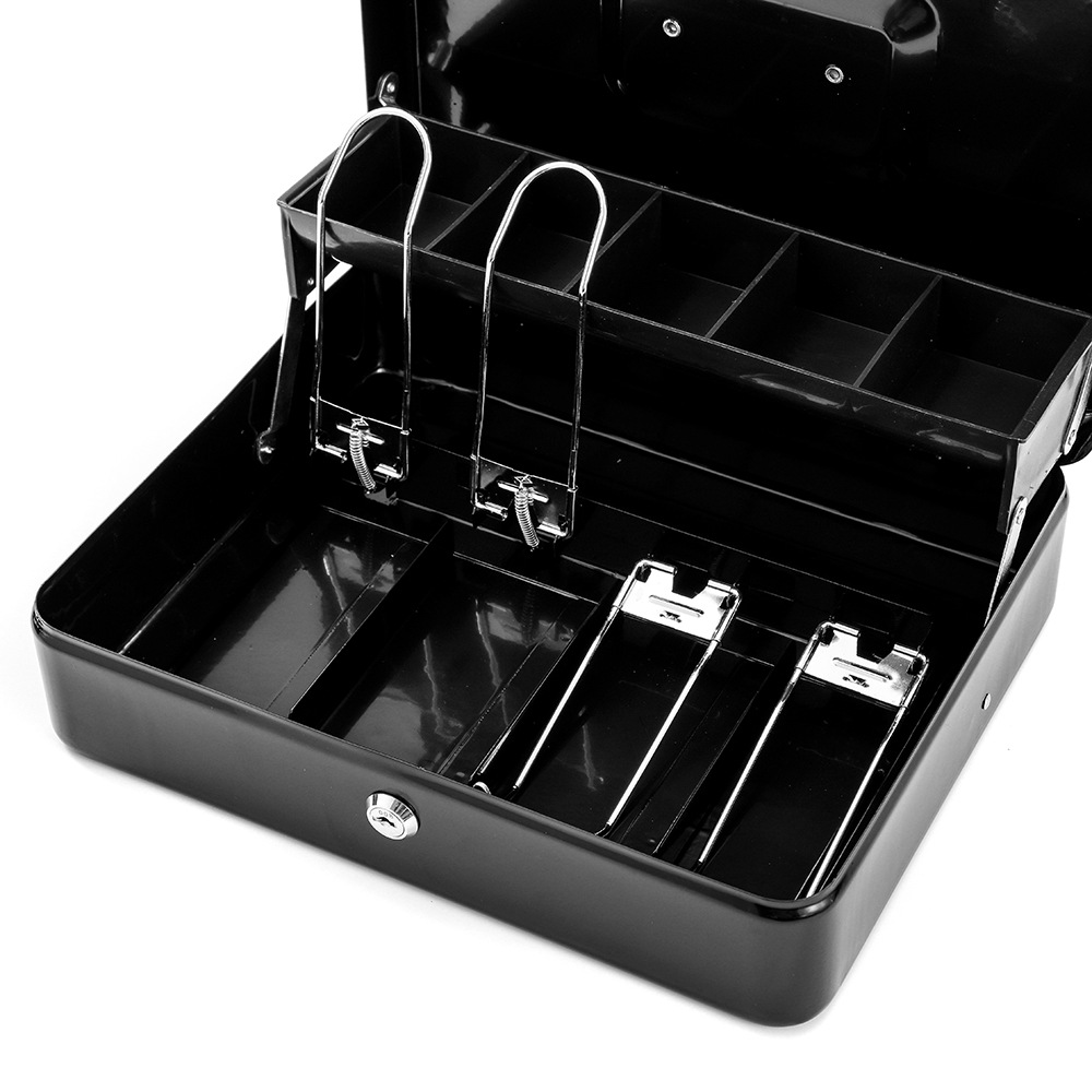 Metal Cash box Drawer Cashier Safety box Lock Big Size Secure you Money ...