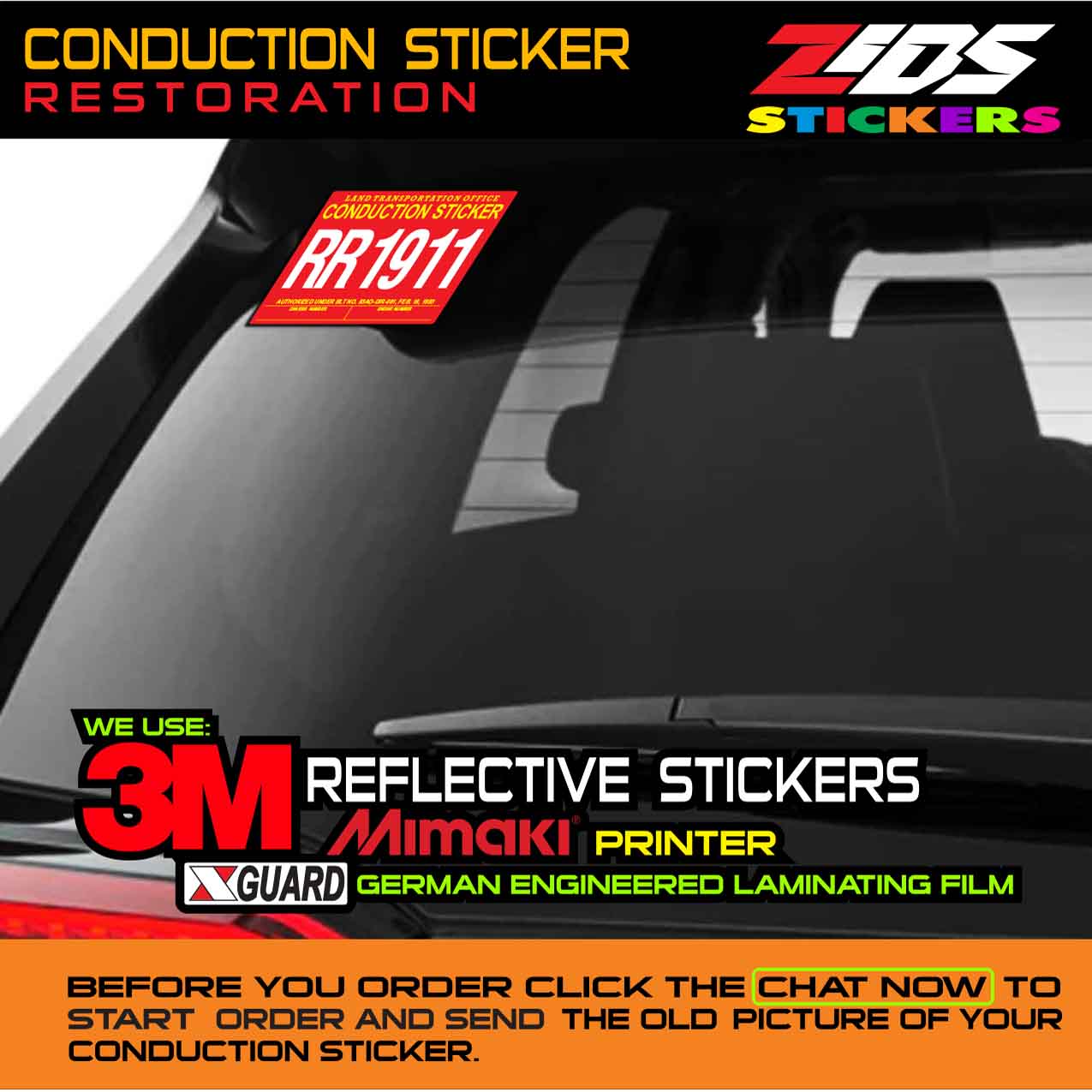 restoration conduction sticker 3M high quality durability reflective ...