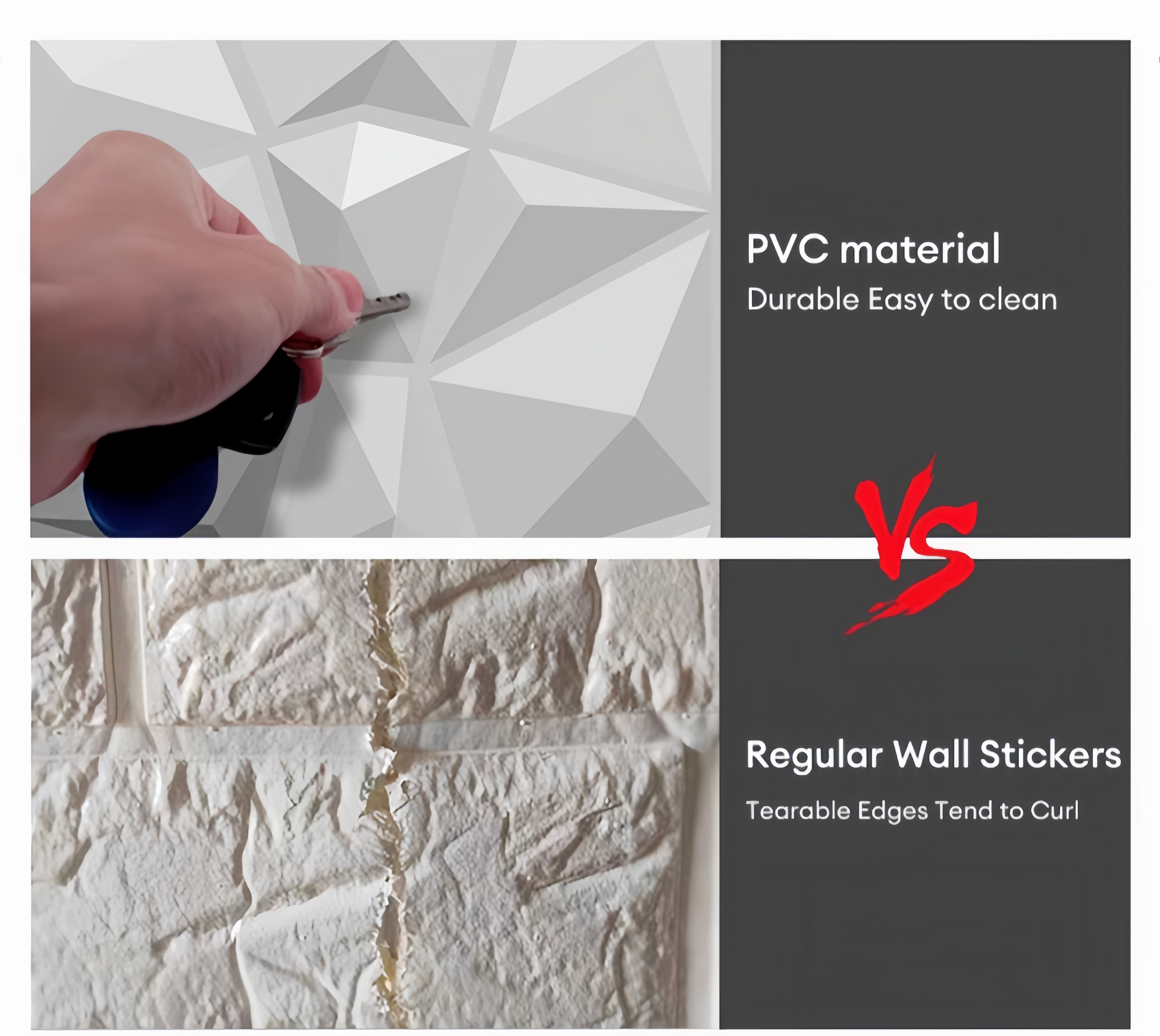 10pcs PVC Wall Panel for Living Room New upgrade 3d Wallpaper Sticker ...