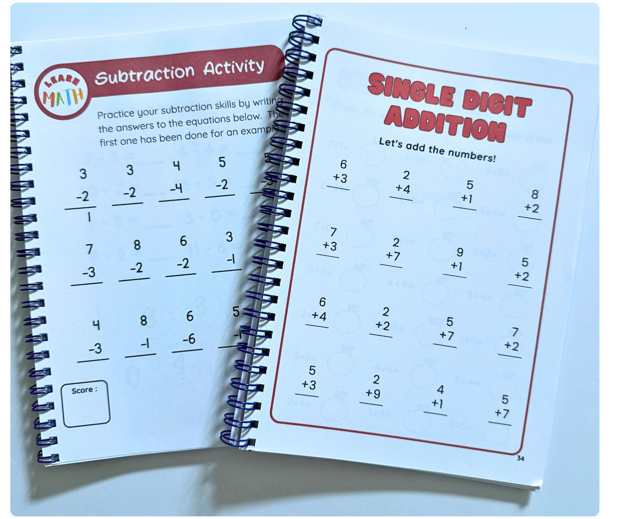 Math Workbook for Grade 1 Addition,Subtraction,Multiplication,Division ...