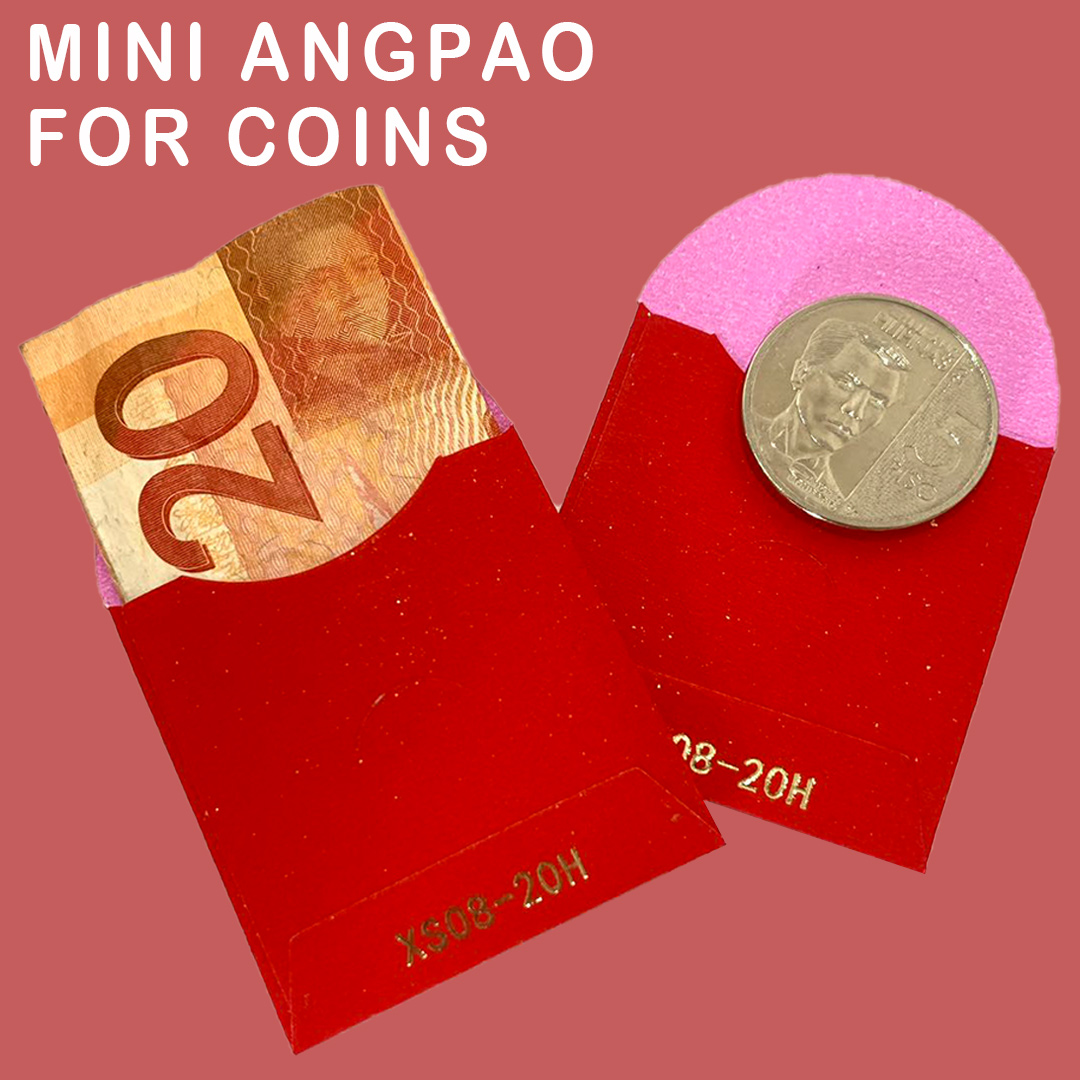 30pcs/pack Mini Angpao for Coins Lucky Bag Red Envelope Small Ampao Red ...