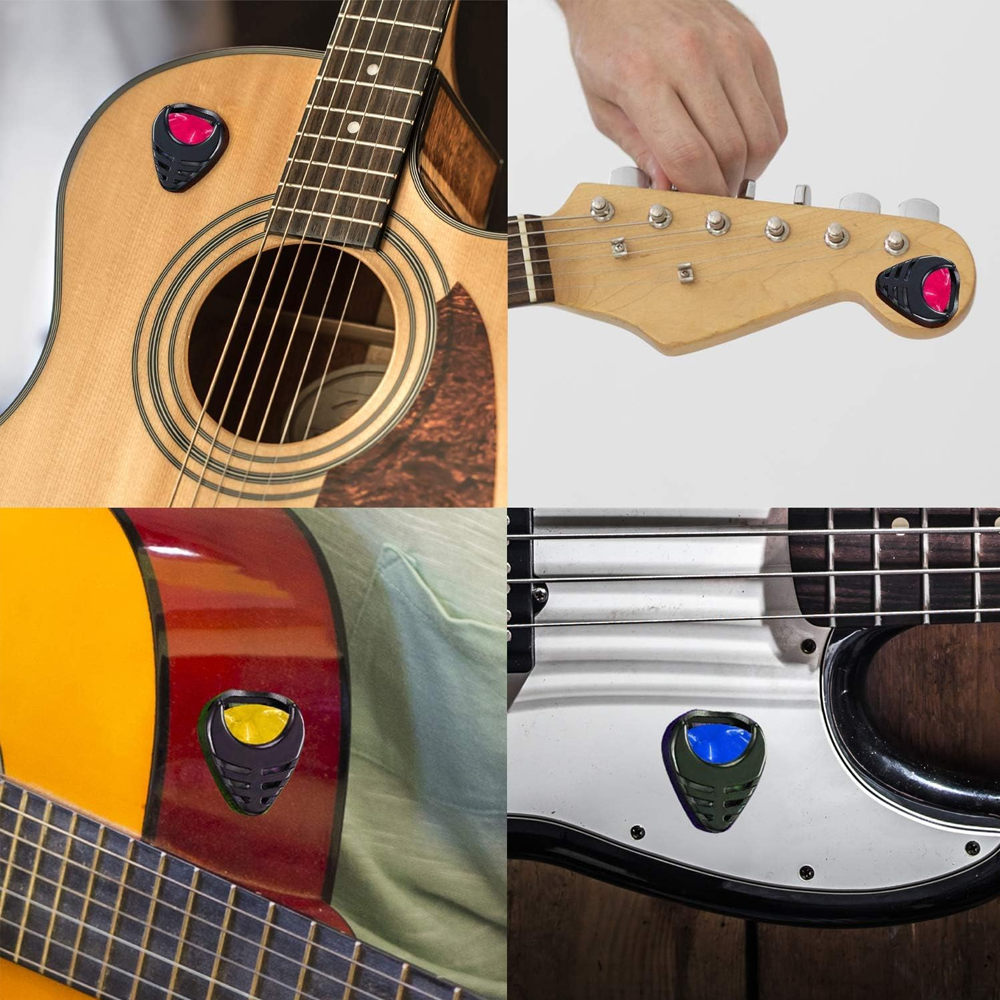 RIXTON Guitar Pick Holder Easy to Paste on the Guitar Heart-Shaped Pick ...