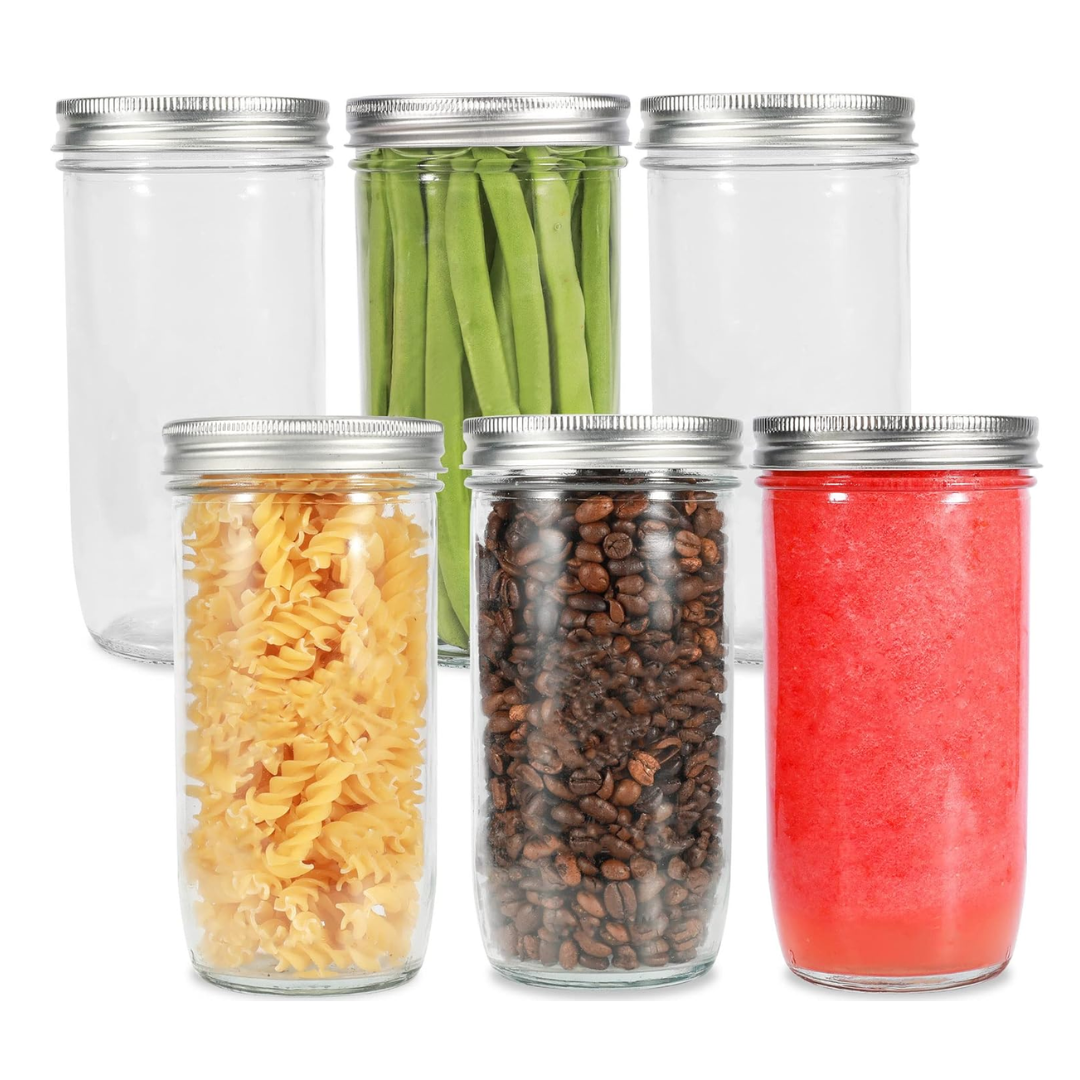 Ball mason jar with split lids and bands 3pack 650ml refrigerator and ...