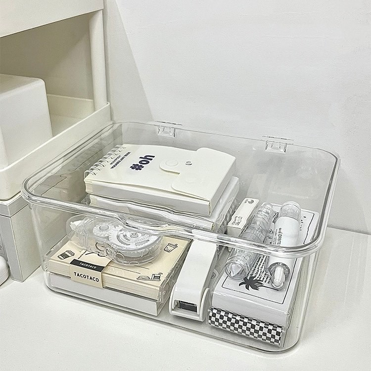 Dustproof Multi-Purpose Storage Box With Cover Cosmetics Facial Mask ...