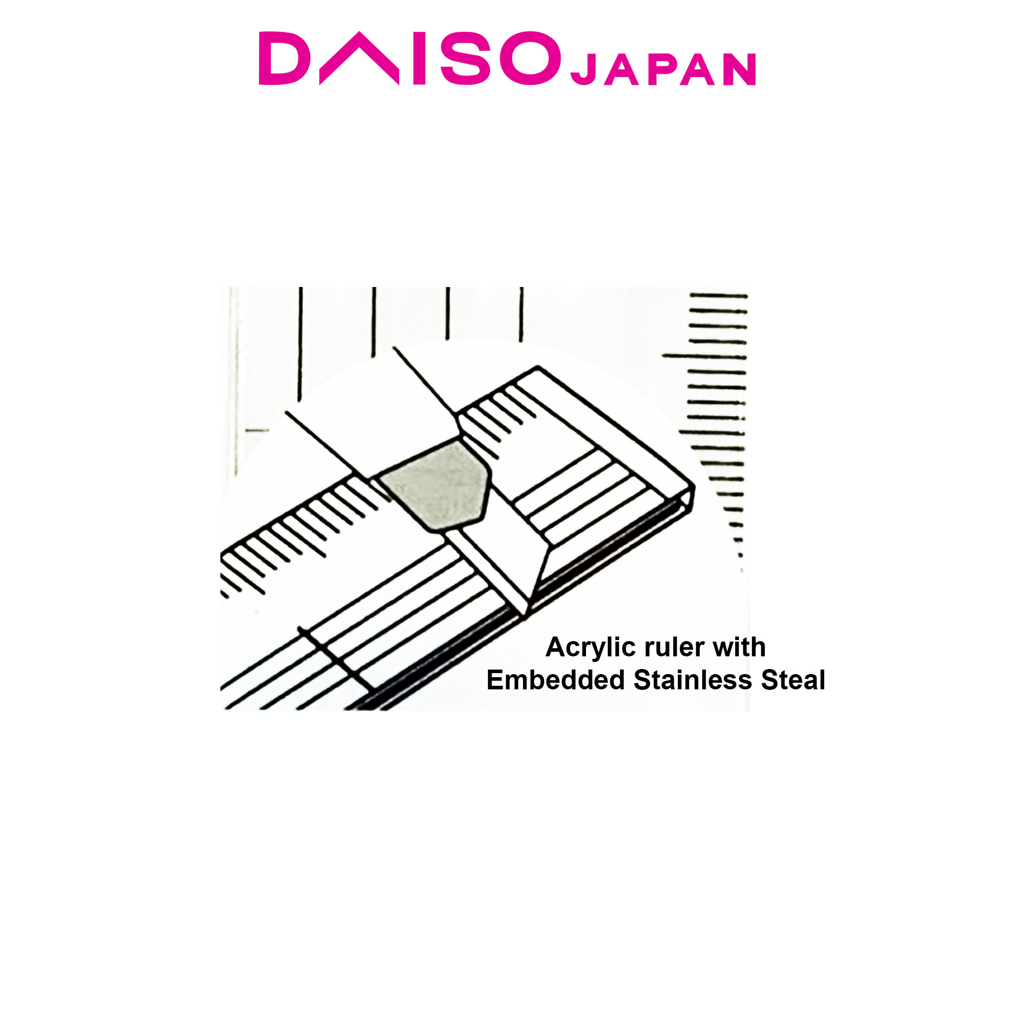 Daiso Straight Acrylic Ruler (30cm) | Shopee Philippines