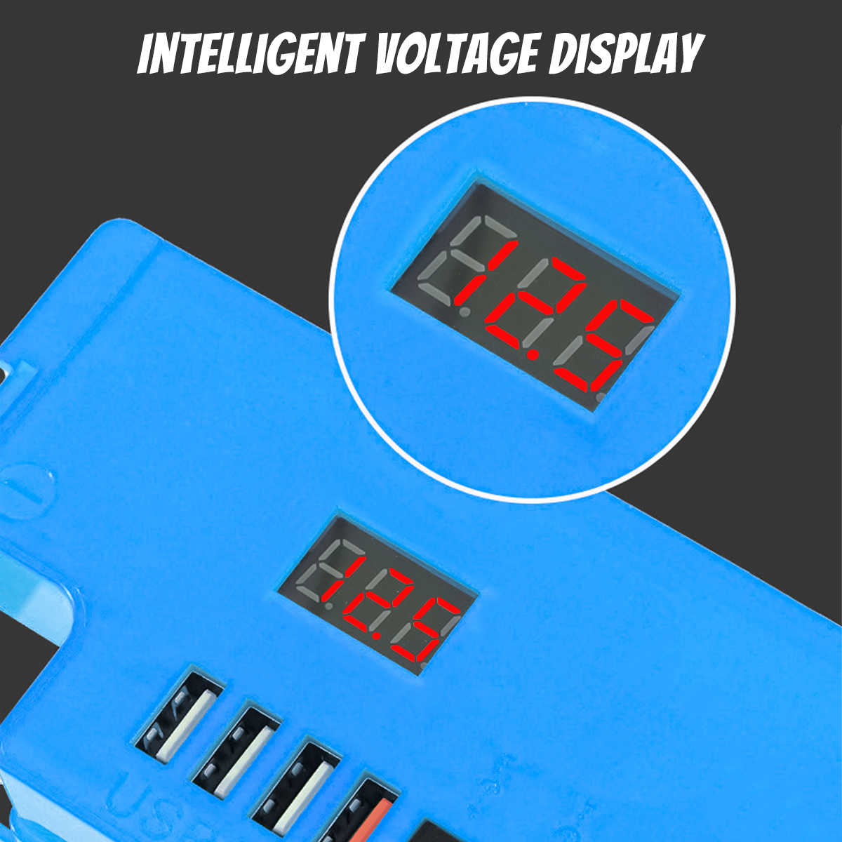 12V battery cap with multiple USB ports for fast charging, independent ...