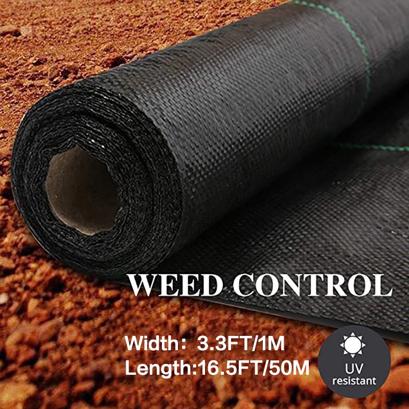 50M Weed Control Barrier Fabric Weeding Cloth Ground Cover Degradable ...