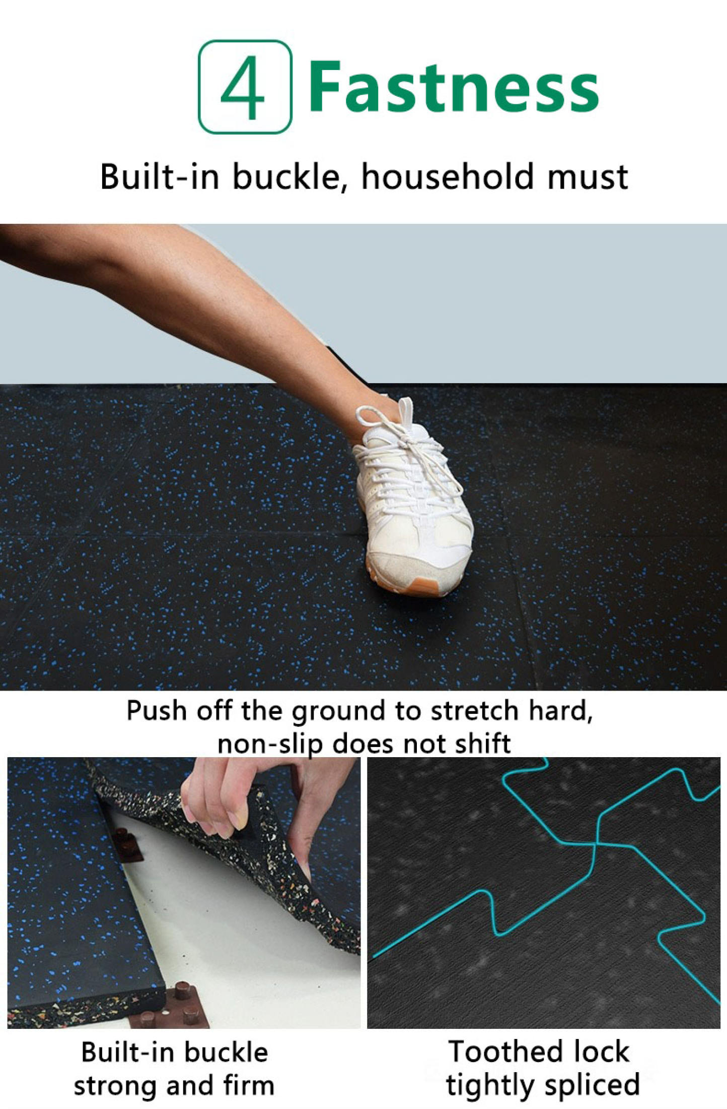 Rubber Floor Mat Dumbbell Cushioning Anti-collision Mat Big Size 50cm ...