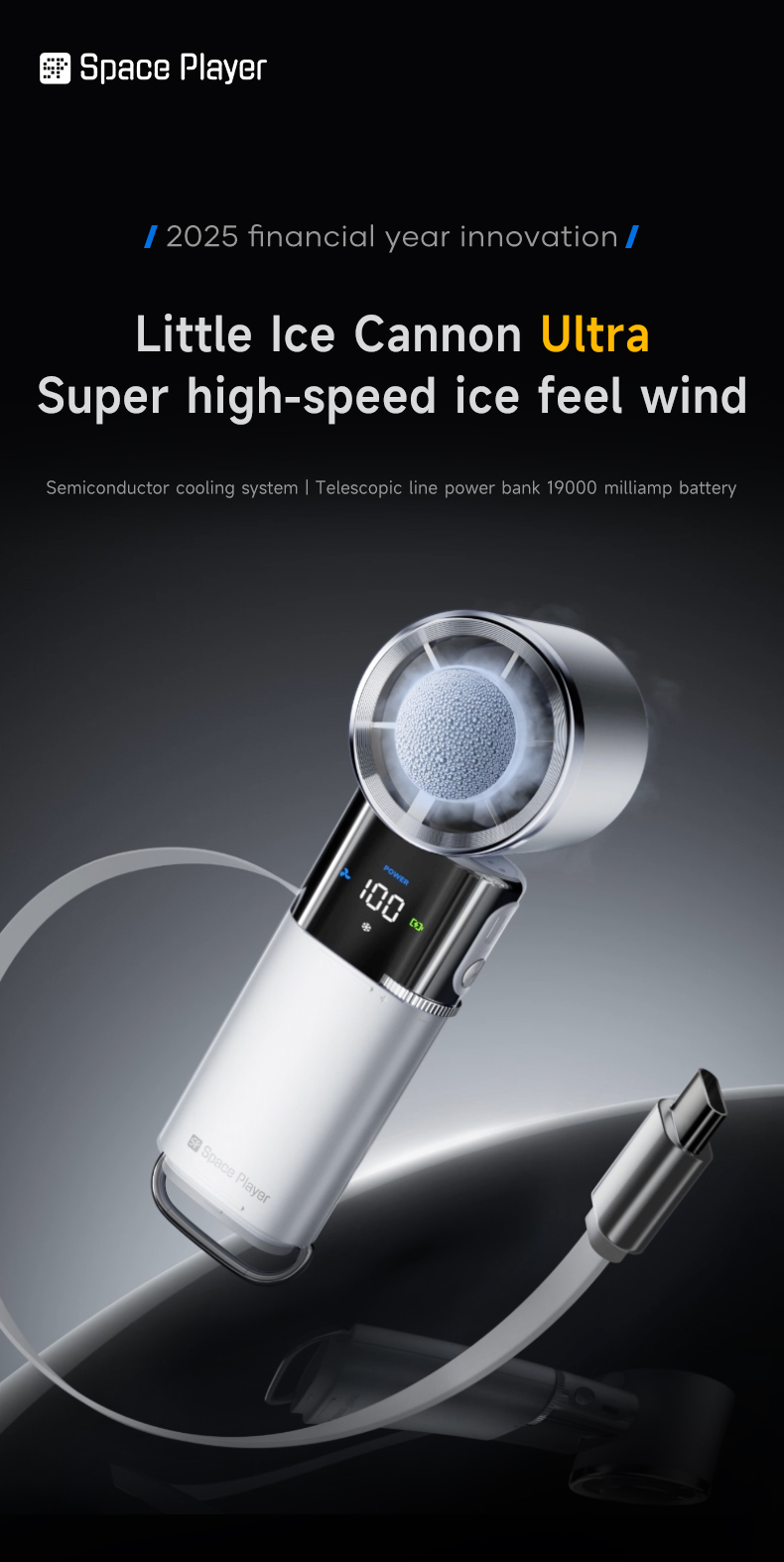 SP Handheld Turbo Fan 33 hours battery life Rechargeable Boost Wind 100 ...