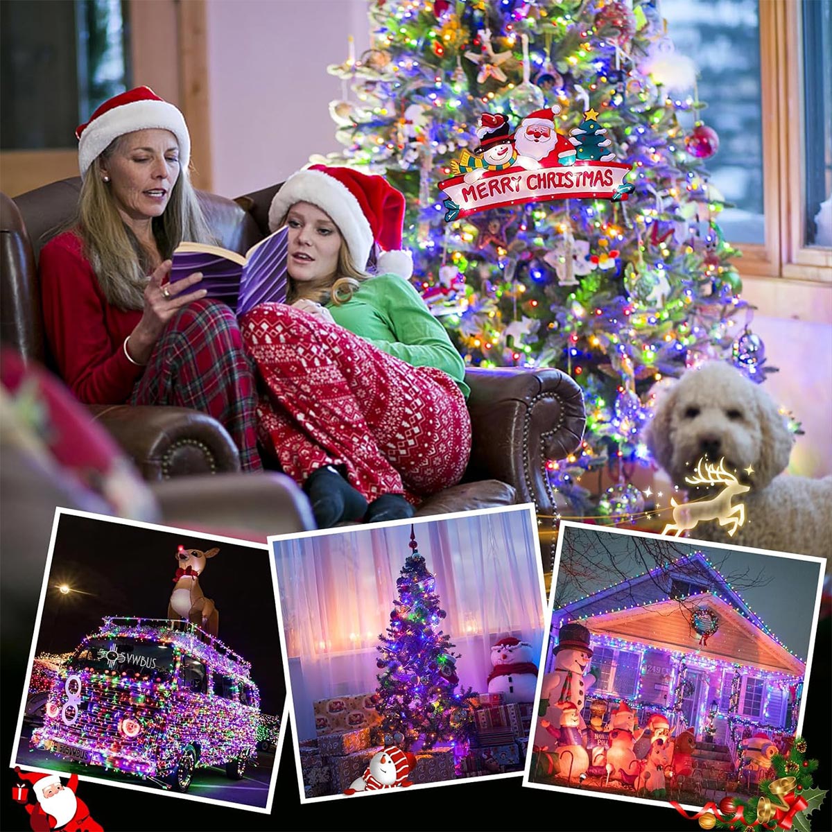220V 50m LED string lights, outdoor lighting, fairy lights, waterproof ...