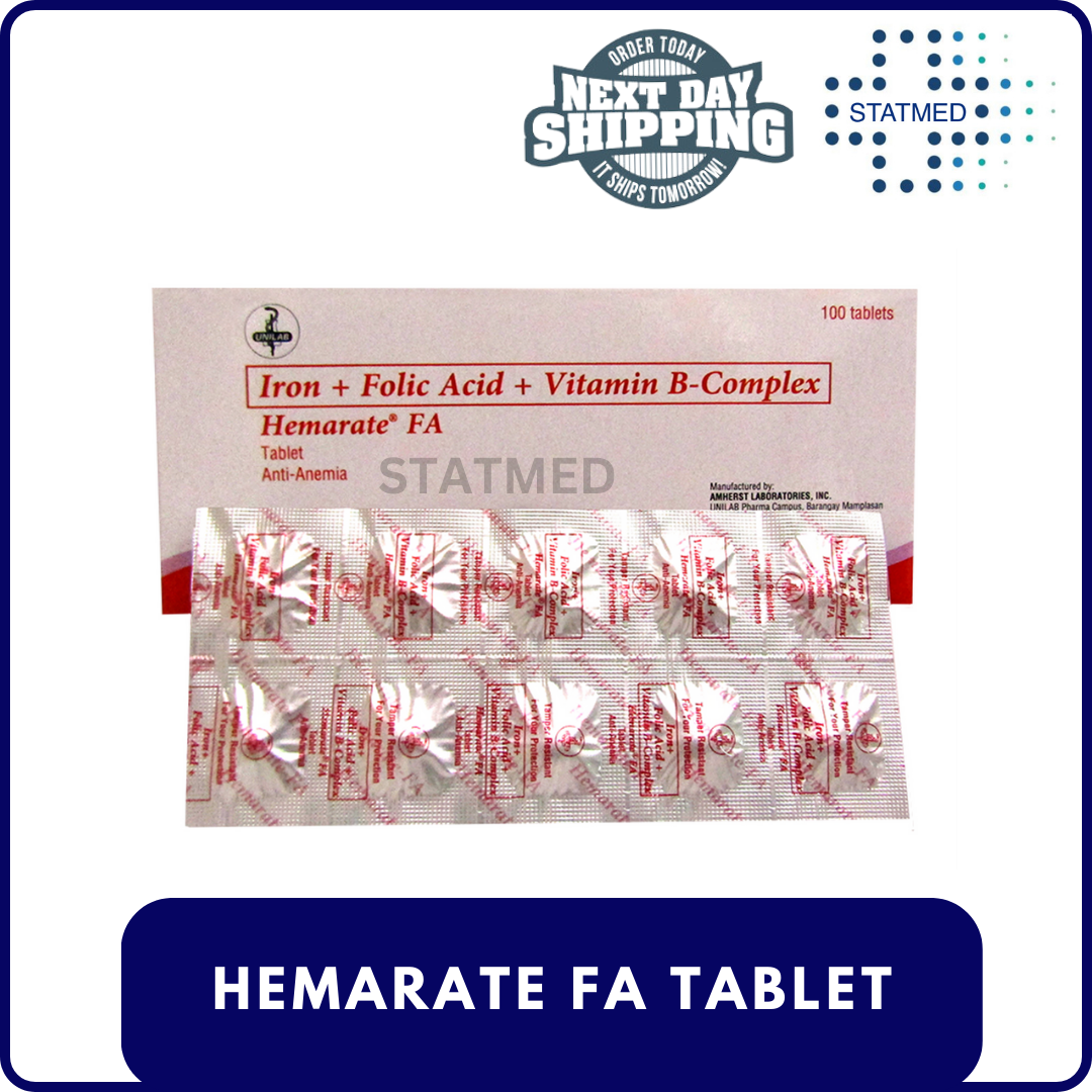 Hemarate Fa Tablet Iron + B Complex + Folic Acid l 10 & 50 Tabs ...
