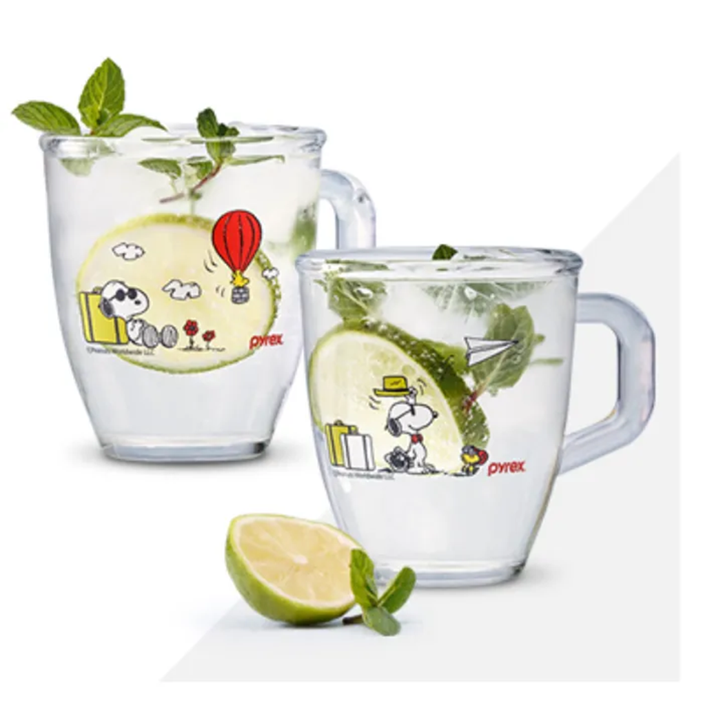 CORELLE Pyrex Glass Mug Double Wall Mug 380ml Winnie the Pooh (1pc ...