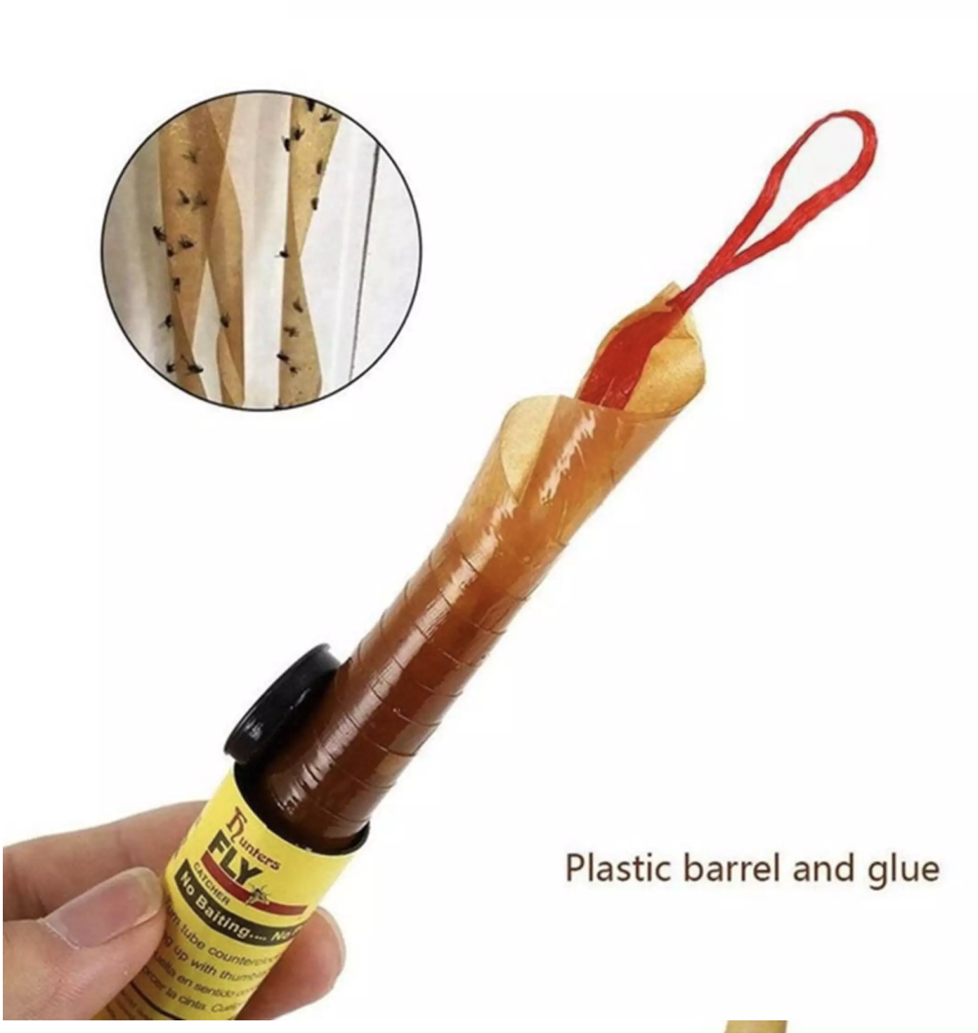 10 Rolls Fly Traps Ribbon Hanging Sticky Fly Trap Fruit Fly Gnat Trap ...
