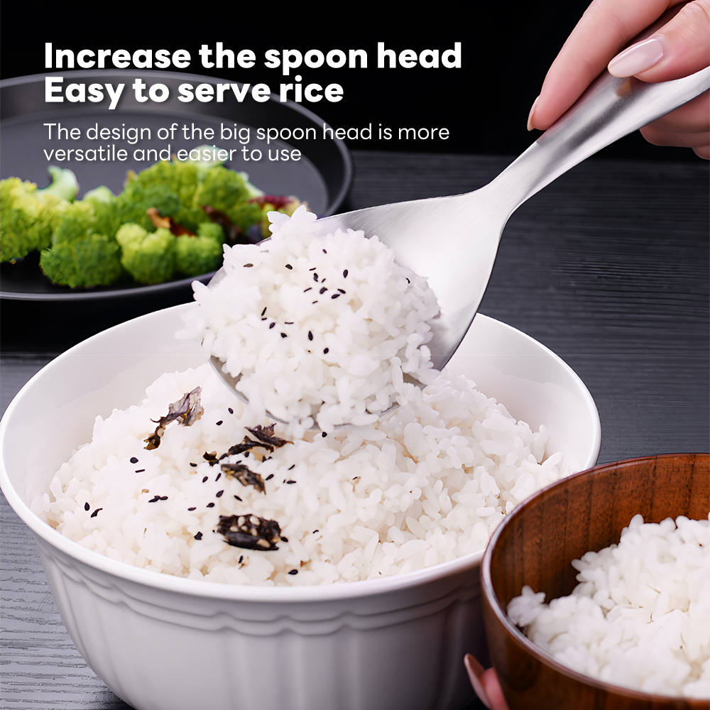 Keychild Standing Tumbler Rice Spoon Heat Resistant Plastic Non-Stick ...
