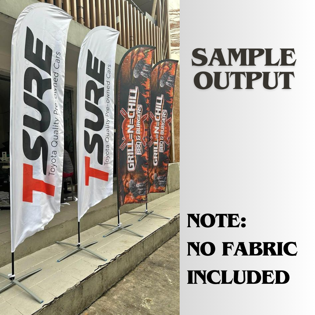 DPS Feather Wing Banner l Flag Banners l 8.5ft. Height l Pole and X ...