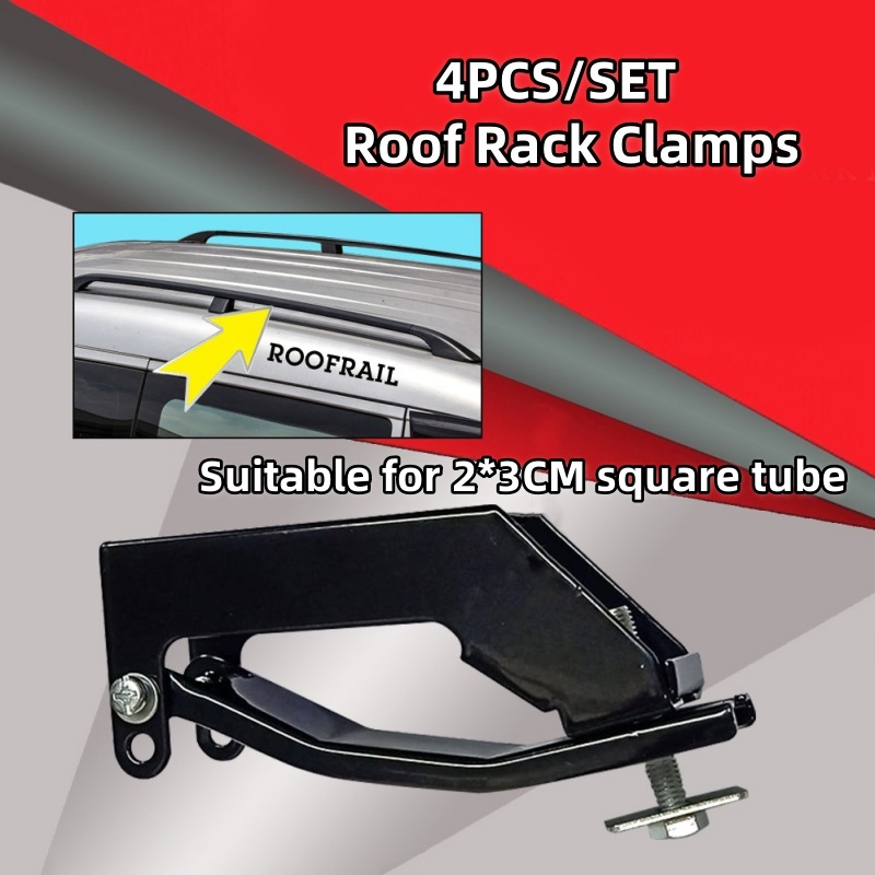 4PCS/SET Roof Rack Fixture Aluminum Roof Rack Frame Racking Conversion ...