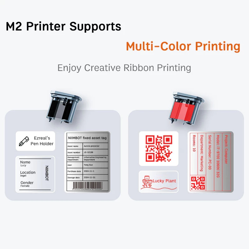 NIIMBOT M2 Color Printing Ribbon for M2 thermal transfer label printers ...