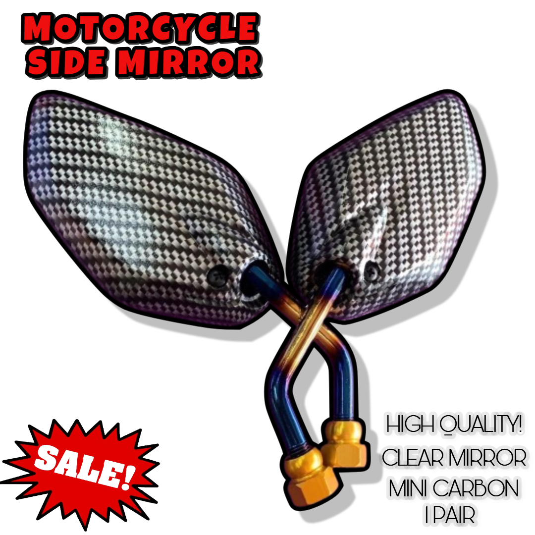 SYM RV1-2 - 2TONE MOTORCYCLE THAI CARBON SIDE MIRROR / TITANIUM CARBON ...