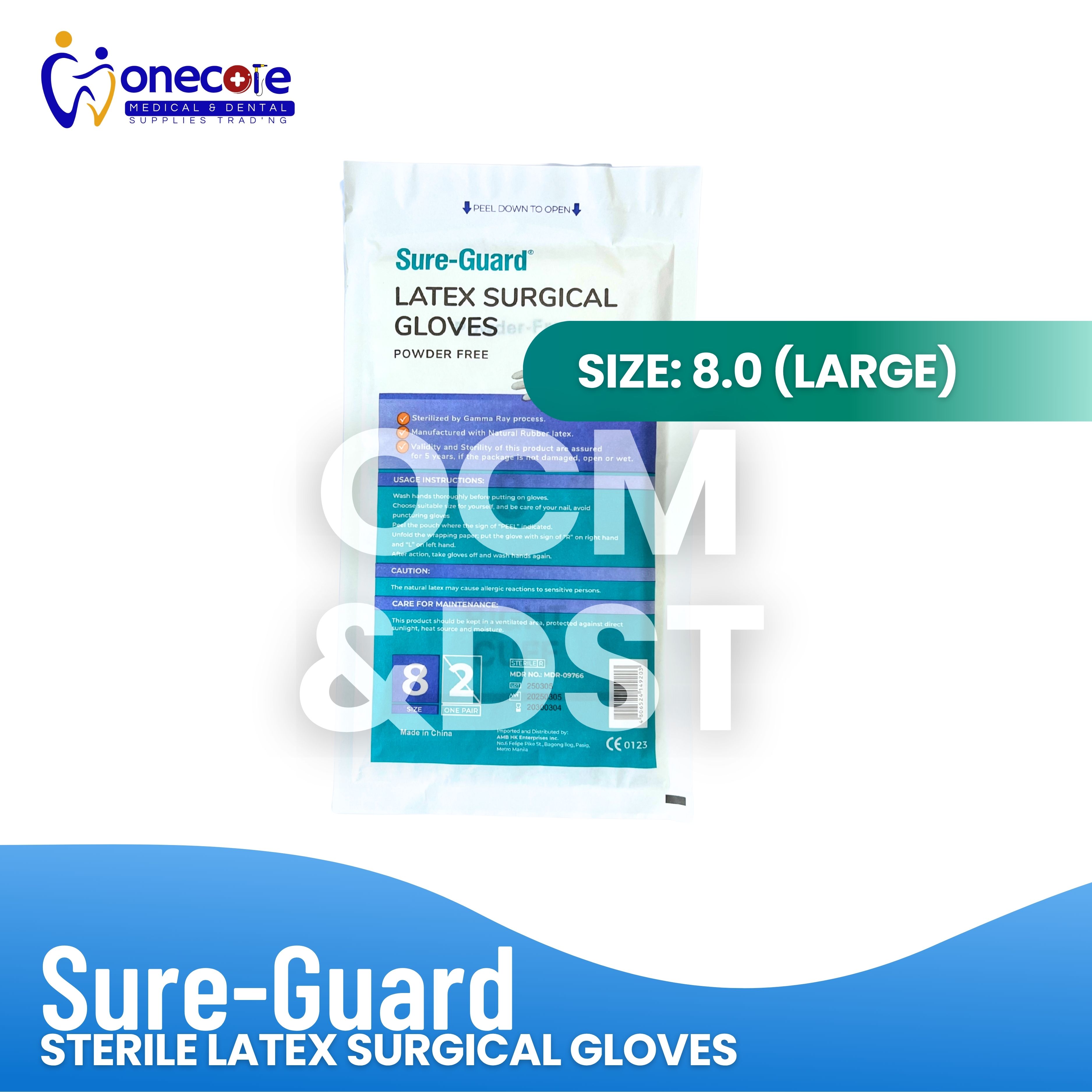 1Pair Sure-Guard Surgical Gloves Sterile (Per/Pairs) | Shopee Philippines
