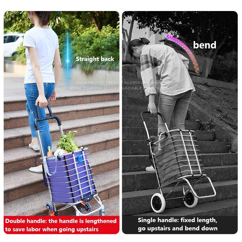 Large capacity multifunctional small cart, portable folding small cart ...