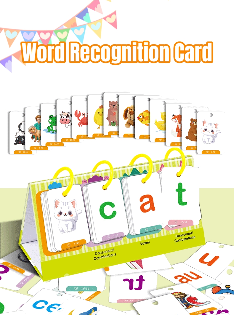 Kids Phonics English Flashcards CVC Words Vocabulary Spelling ...