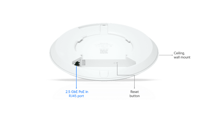 Ubiquiti U7 Lite WiFi7 4 Spatial Streams Ceiling Mounted 2.5 GbE Uplink ...