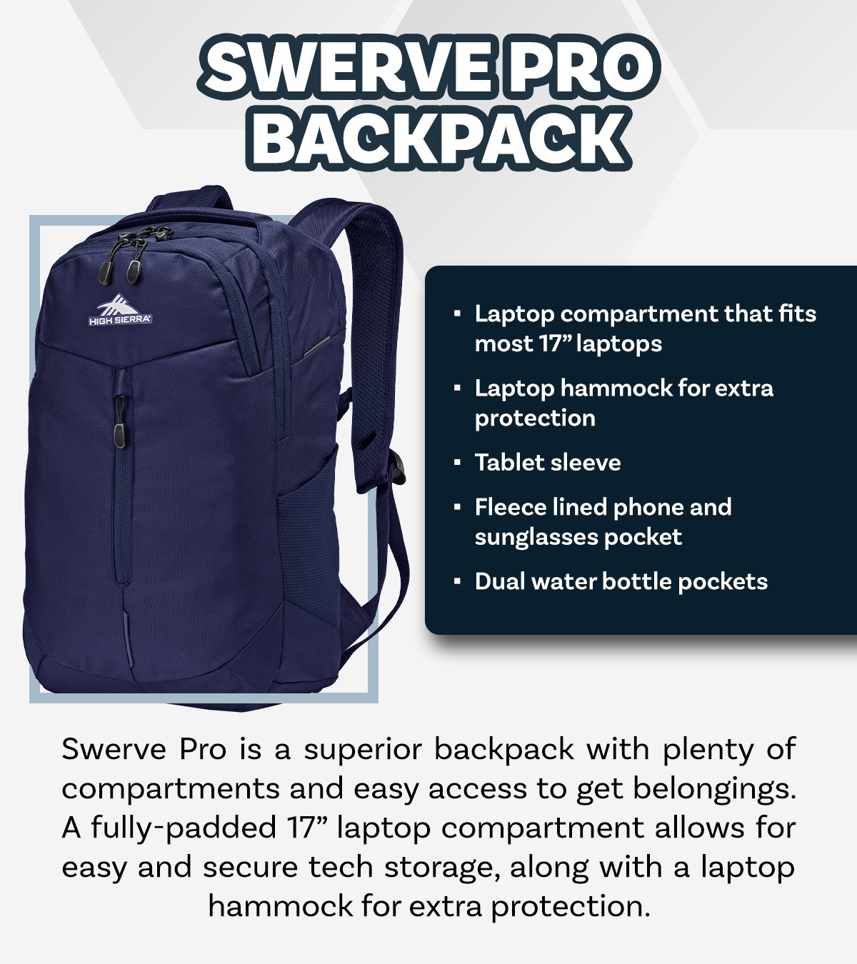 High Sierra Cosmic Blue Everclass Backpack | Shopee Philippines