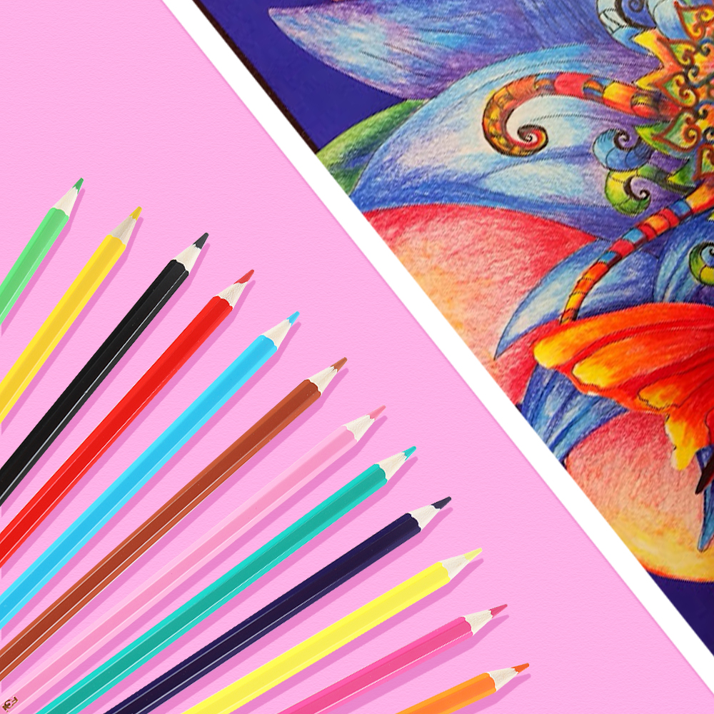 FCI Color Pencil Set 12/18/24/36/48 Colors For Kids, Arts and Craft ...