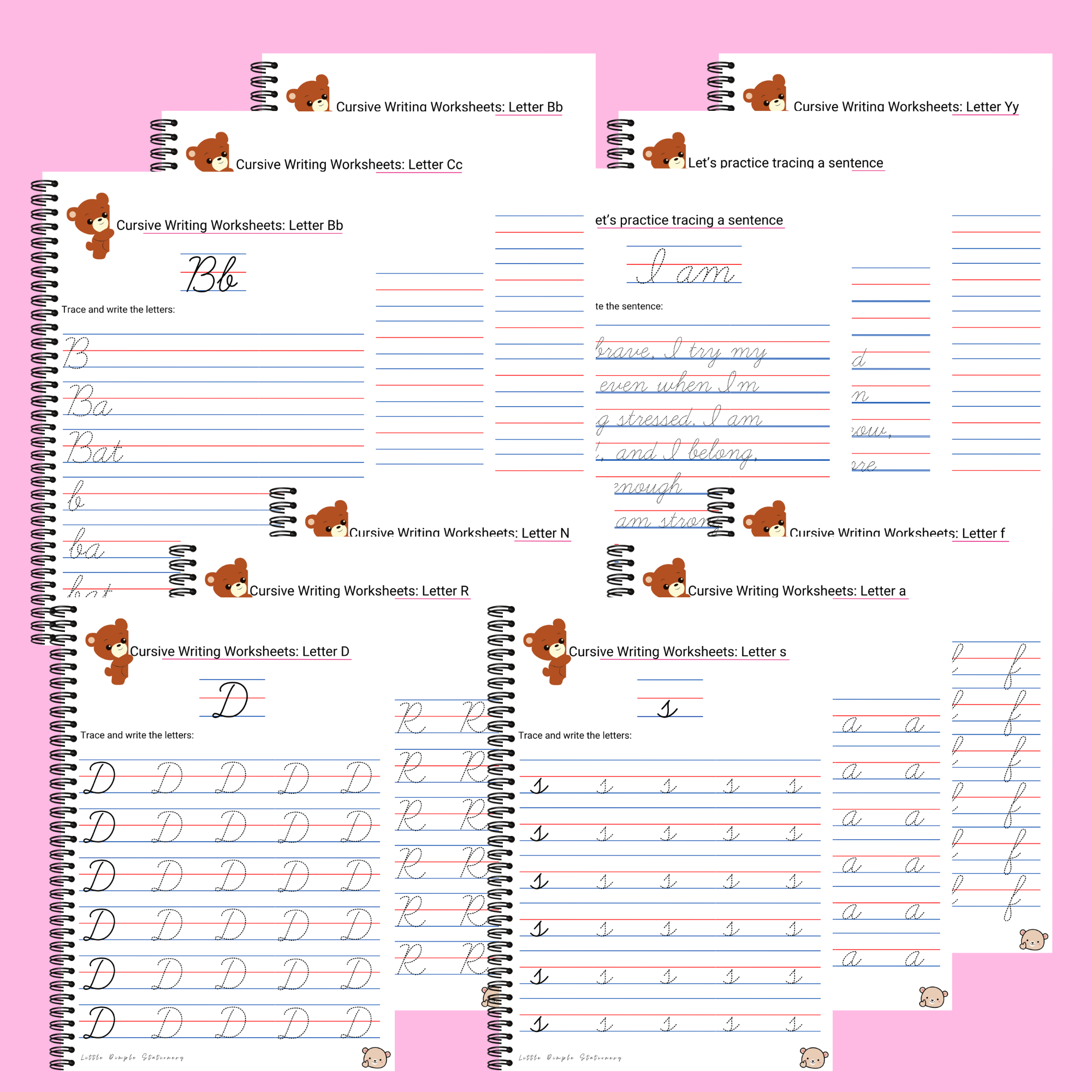 Cursive Writing Worksheet for Grade 2 Grade 3 Grade 4 Cursive Tracing ...