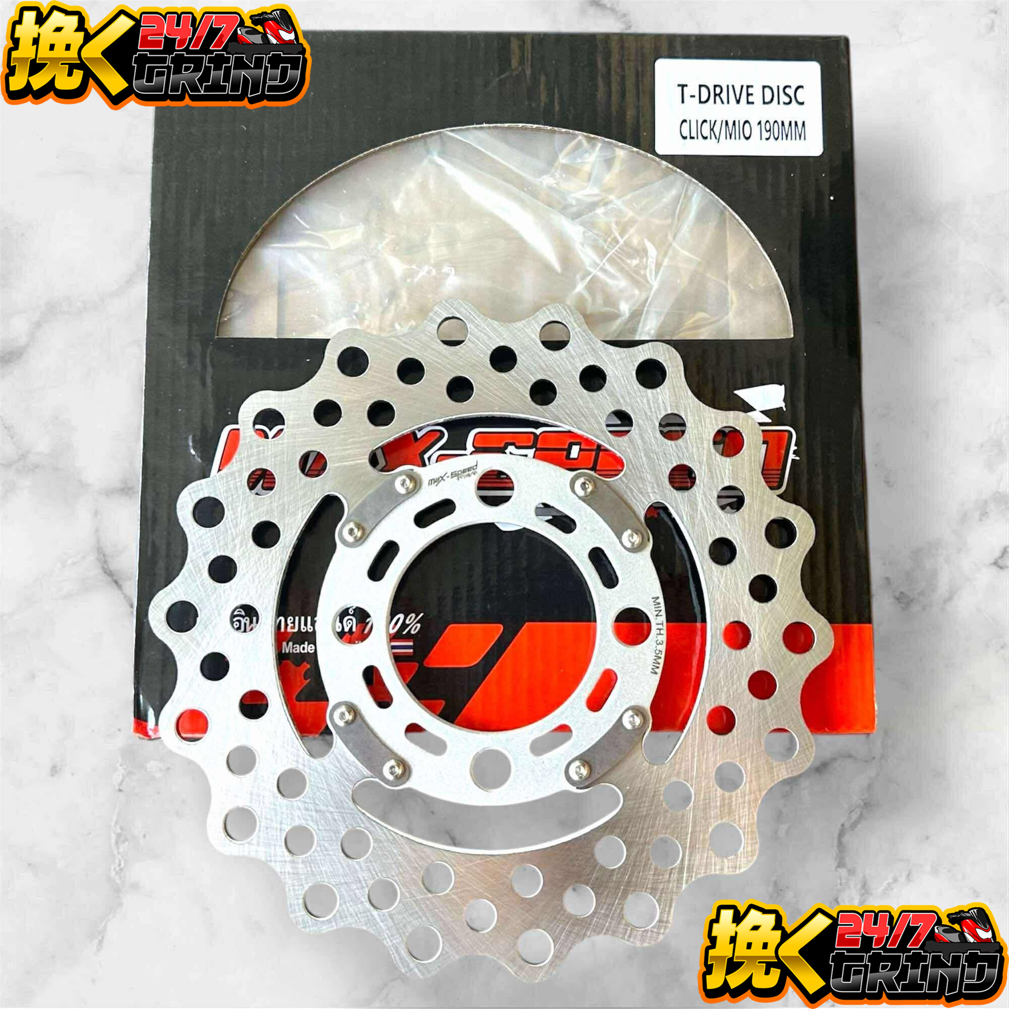 DISC PLATE Brake CNC LIGHTEN / GP 190mm 4 Holes GIORNO Mio M3 MIO i125 ...