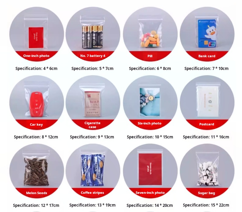 Multiple Colors Available With Built-in Zipper Plastic Self Sealing Storage Packaging Bag - Foto 14