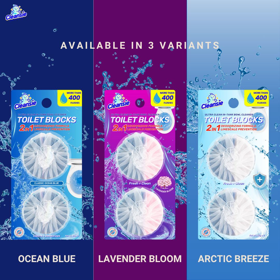 Cleansie Toilet Blue Blocks - In-Cistern Tank - Arctic Breeze 60g x 2 ...