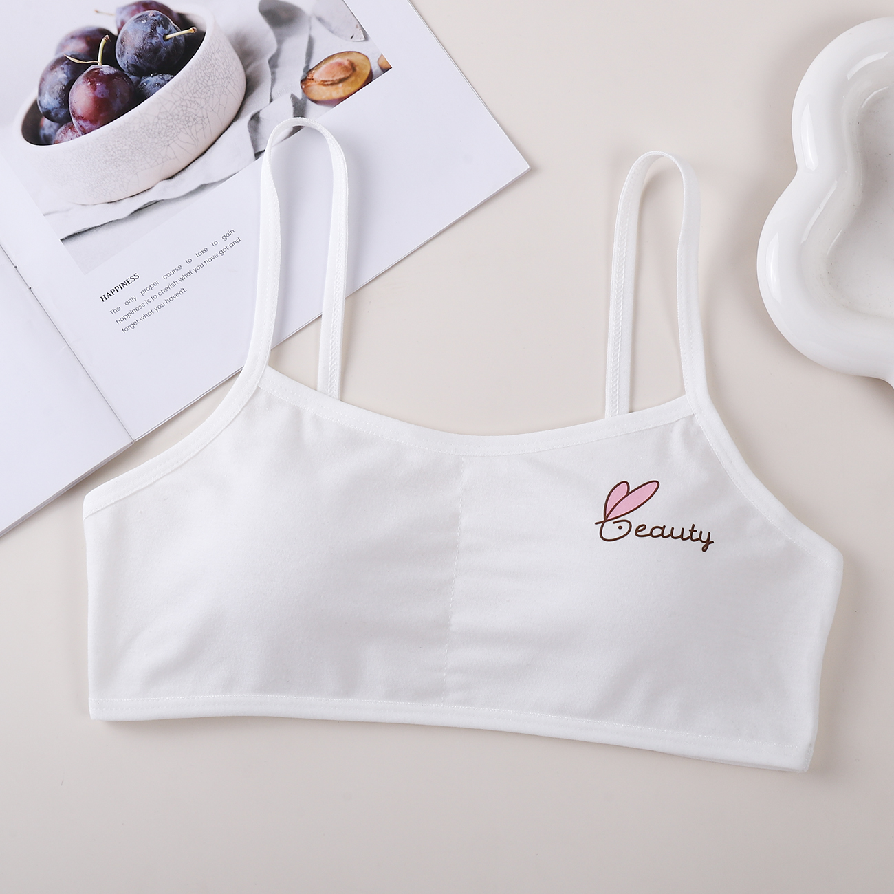 Girls camisole vest pure cotton girl bra development period students ...