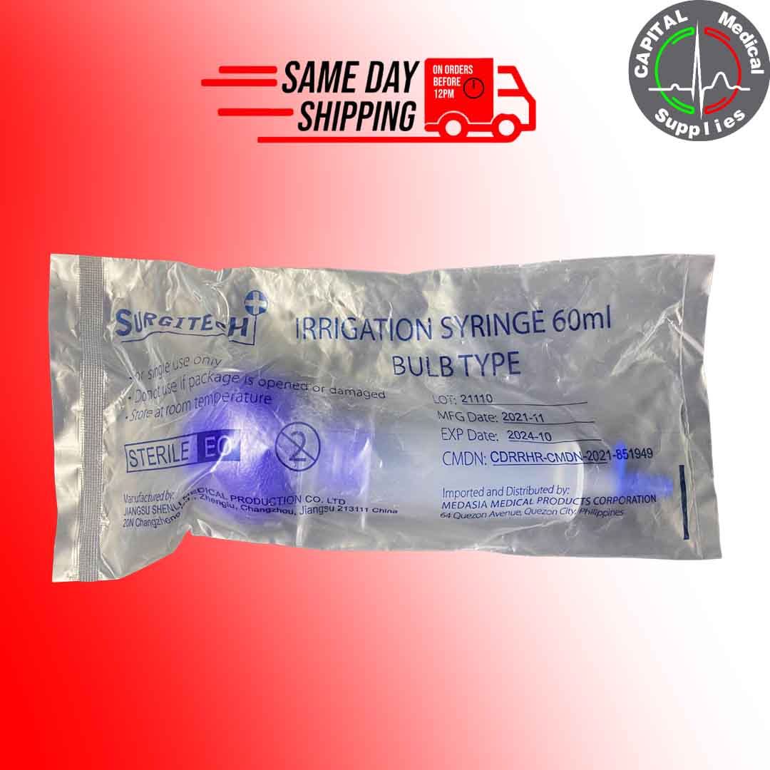 Asepto Irrigation Syringe Sterile, 60cc (Partners - Surgitech) | Shopee ...