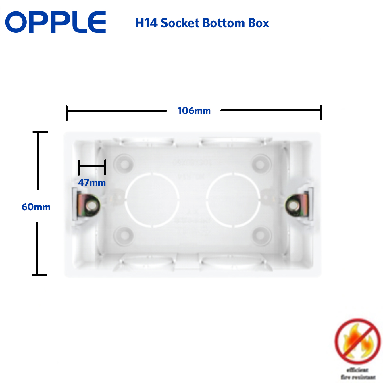 OPPLE H14 Bottom Box / Utility Box for Rectangular TYPE switch and ...