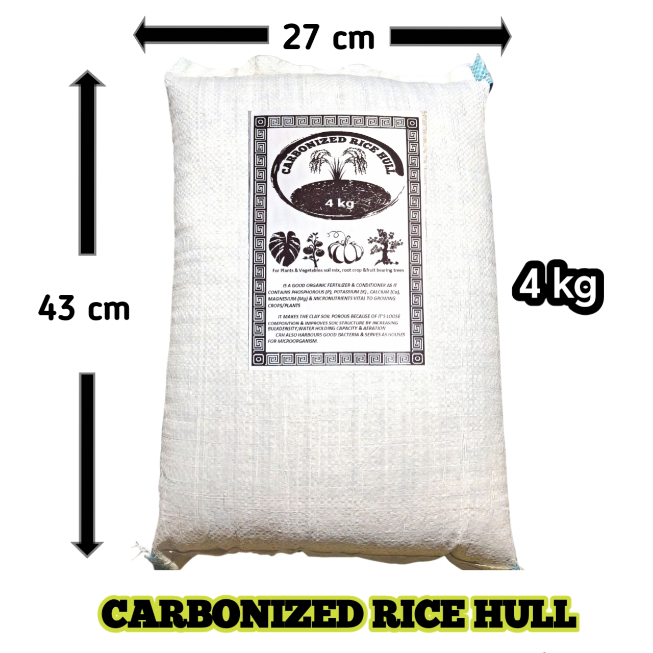 4 kilos Carbonized Rice Hull | Shopee Philippines