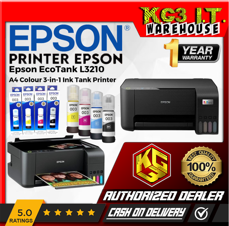 Epson L3210 Printer (Print-Scan-Copy, Ink Tank, 003 Ink) | Shopee ...