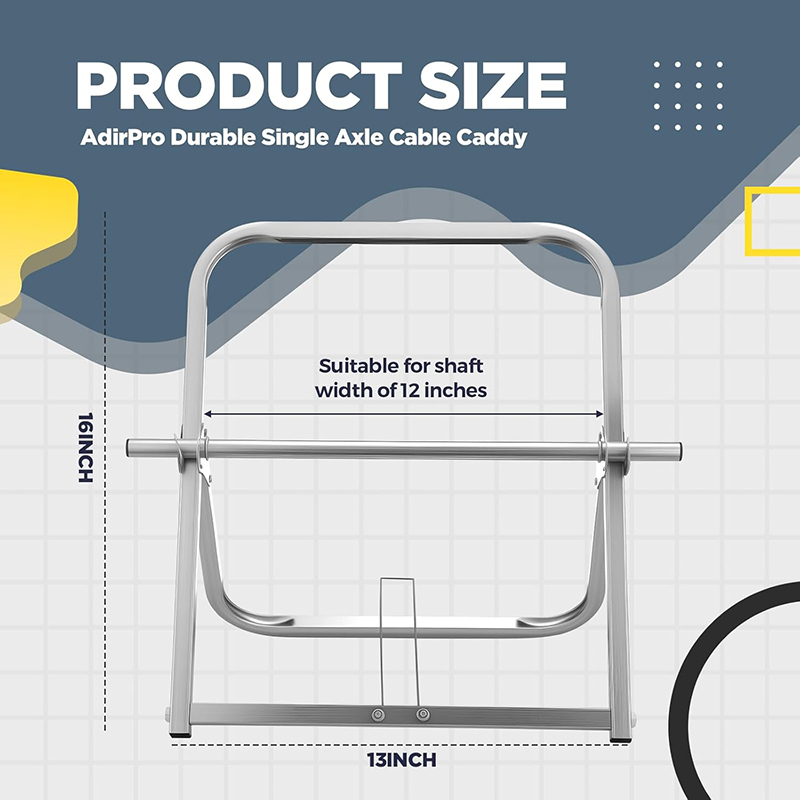 Portable Cable Reel Stand, Adjustable Foldable Holder for 45cm 40cm ...