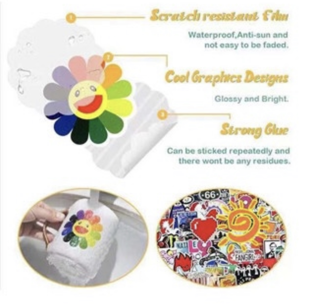 50 random pattern waterproof set stickers | Shopee Philippines