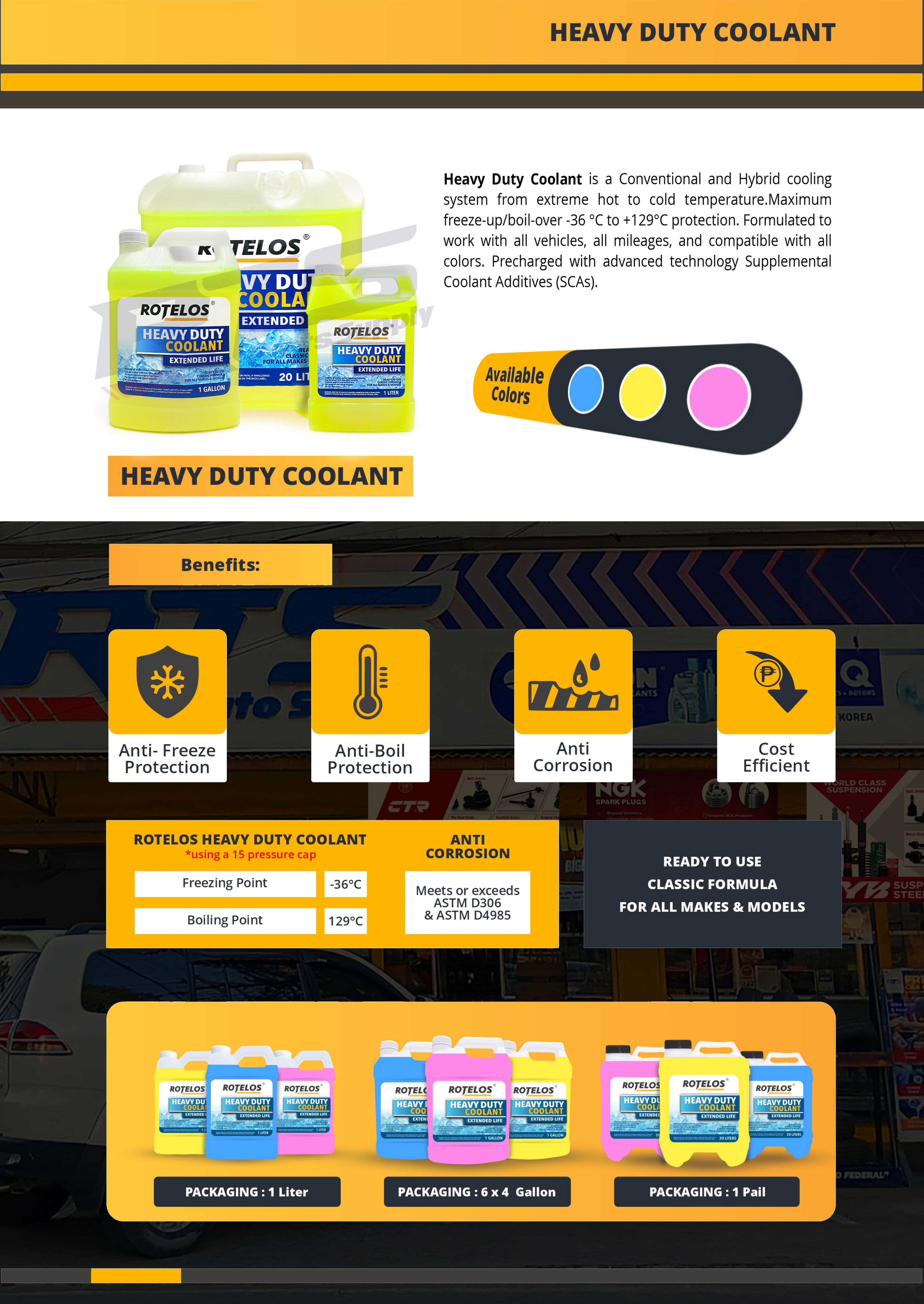 Rotelos Coolant Green, Pink & Blue for Car and Motorcycle 1L 1 LITER ...