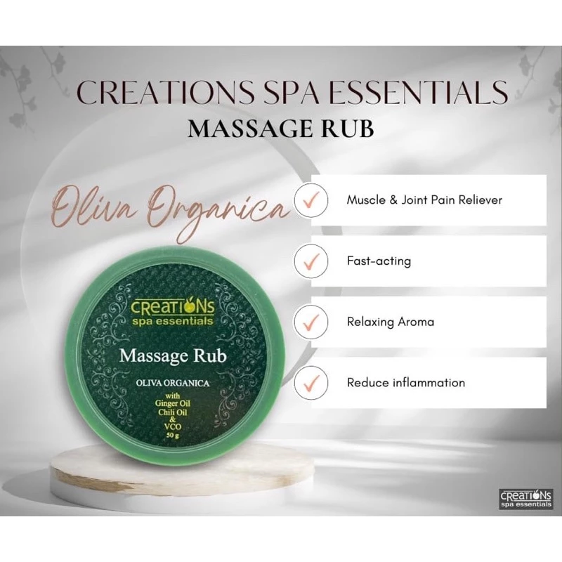 INSANNY CREATIONS SPA ESSENTIALS 50g MASSAGE RUB OINTMENT FORHEADACHE ...