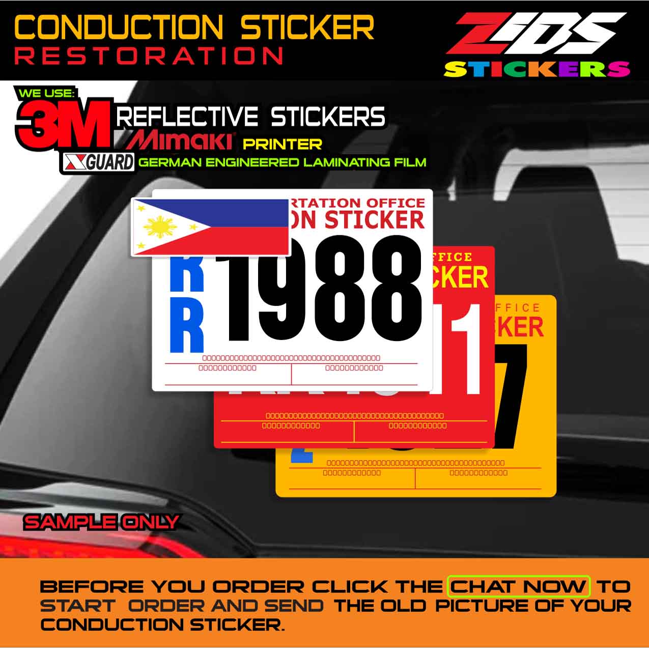 restoration conduction sticker 3M high quality durability reflective ...