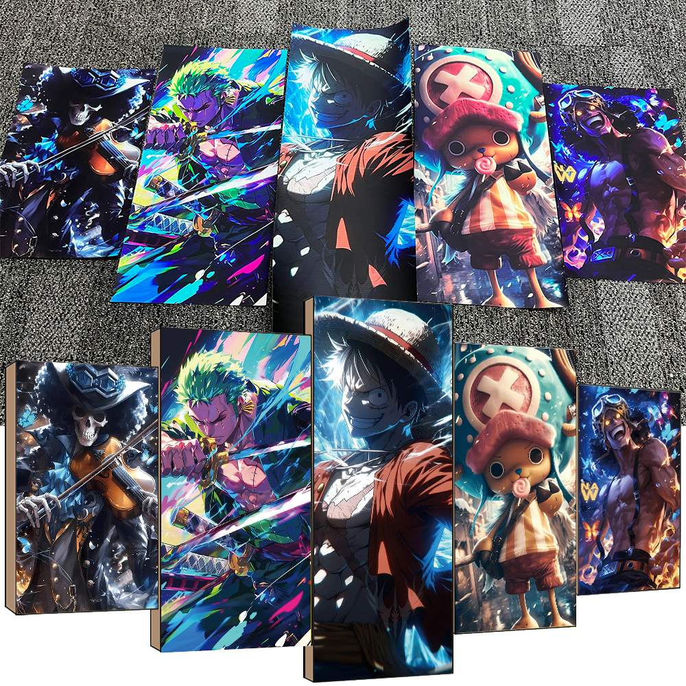 ONE PIECE Anime Wallpaper Sticker Set of 5 Pieces HD Pictures Posters ...