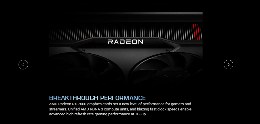 ASUS RX7600 8GB GDDR6 EVO OC Dual Radeon AMD Graphics Card (DUAL-RX7600 ...