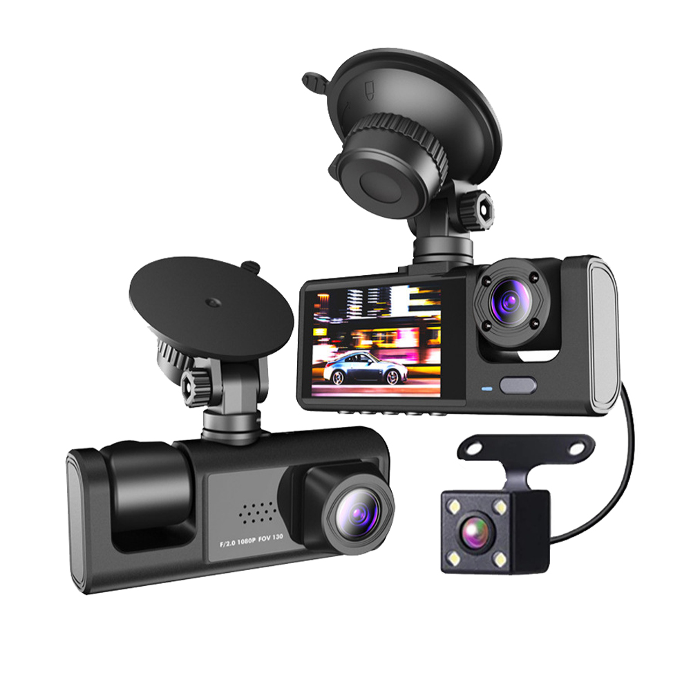 XAUTO 2inch Car Dash Cam Camera WIFI Three Lens 1080P HD Night Vision ...