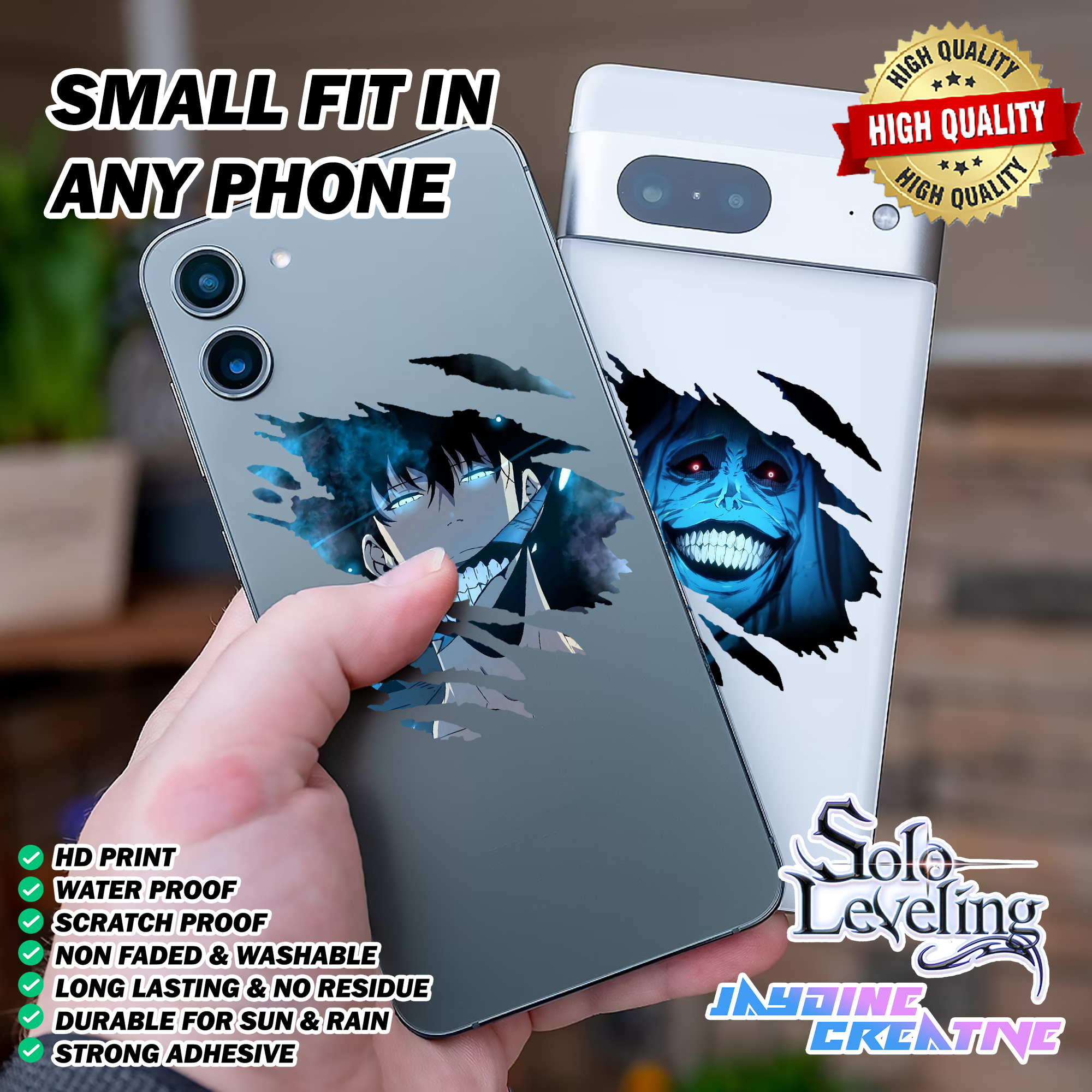Solo Leveling, Scratch Design Sticker, Indoor Outdoor Vinyl Sticker ...