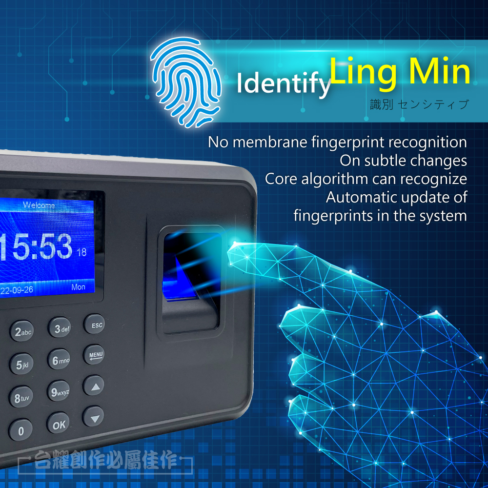 Fingerprint Attendance Machine Fingerprint Attenda Recorder Time Clock ...