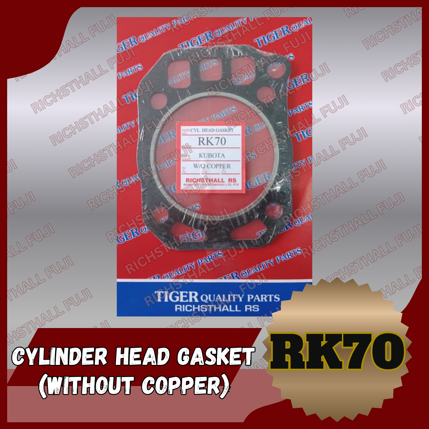CYLINDER HEAD GASKET RK70 WITHOUT COPPER FOR KUBOTA | Shopee Philippines